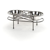 Double Dog Bowl Mesh Feeder
