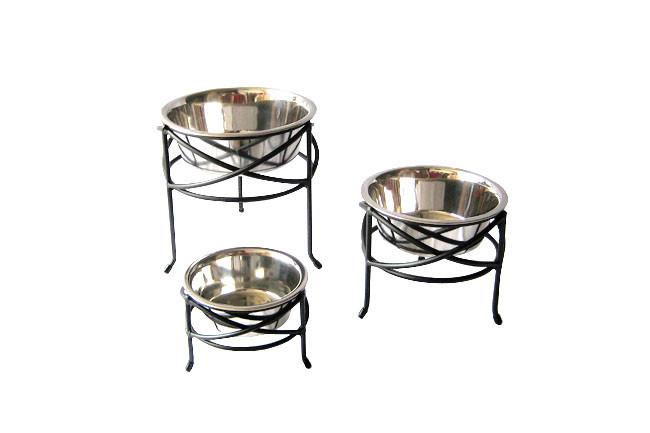 Raised Single Dog Bowl Mesh Feeder